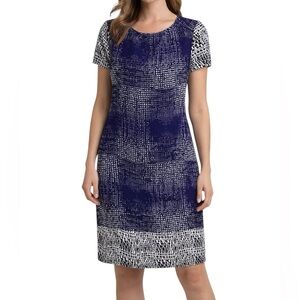 Mexx Metropolitan Navy & White Professional Sheath Dress - Size 38